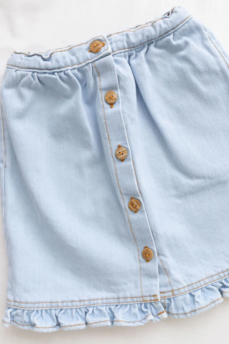 Jupe midi - Denim pâle – Image 3